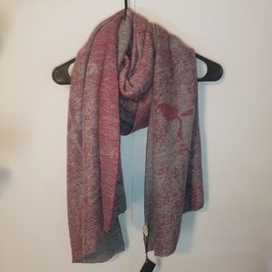 Pretty Persuasions Grey and Maroon Scart NWT